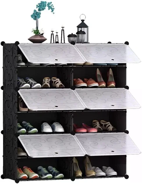 Шафа для взуття Storage Cube Cabinet DT-1572 • Складана пластикова шафа-органайзер Storage Cube Cabinet DT-1572 для зберігання взуття в передпокої, спальні та гардеробній
