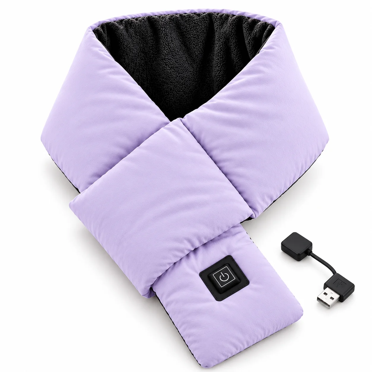 Шарф Intelligent Heating Scarf з підігрівом фіолетовий • Електричний шарф Intelligent Heating Scarf USB 5V з 3 режимами нагріву 10×80 см