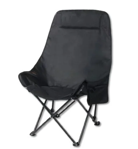 Складний туристичний стілець MA560black 45×93×58 см чорний до 100 кг • Крісло для пікніка, риболовлі, кемпінгу та відпочинку на природі